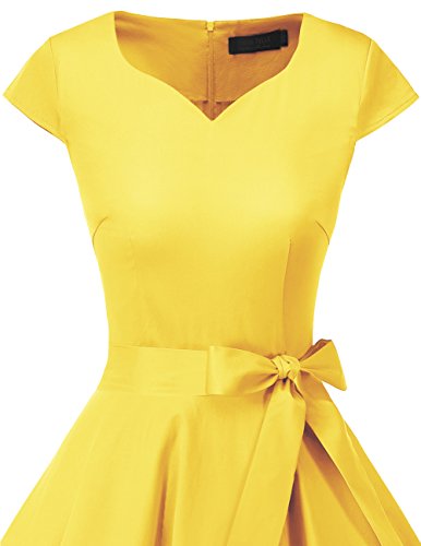 DRESSTELLS Women's Vintage Tea Dress Prom Swing Cocktail Party Dress with  Cap-Sleeves - My Fashion World