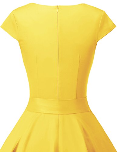DRESSTELLS Women's Vintage Tea Dress Prom Swing Cocktail Party Dress with  Cap-Sleeves - My Fashion World